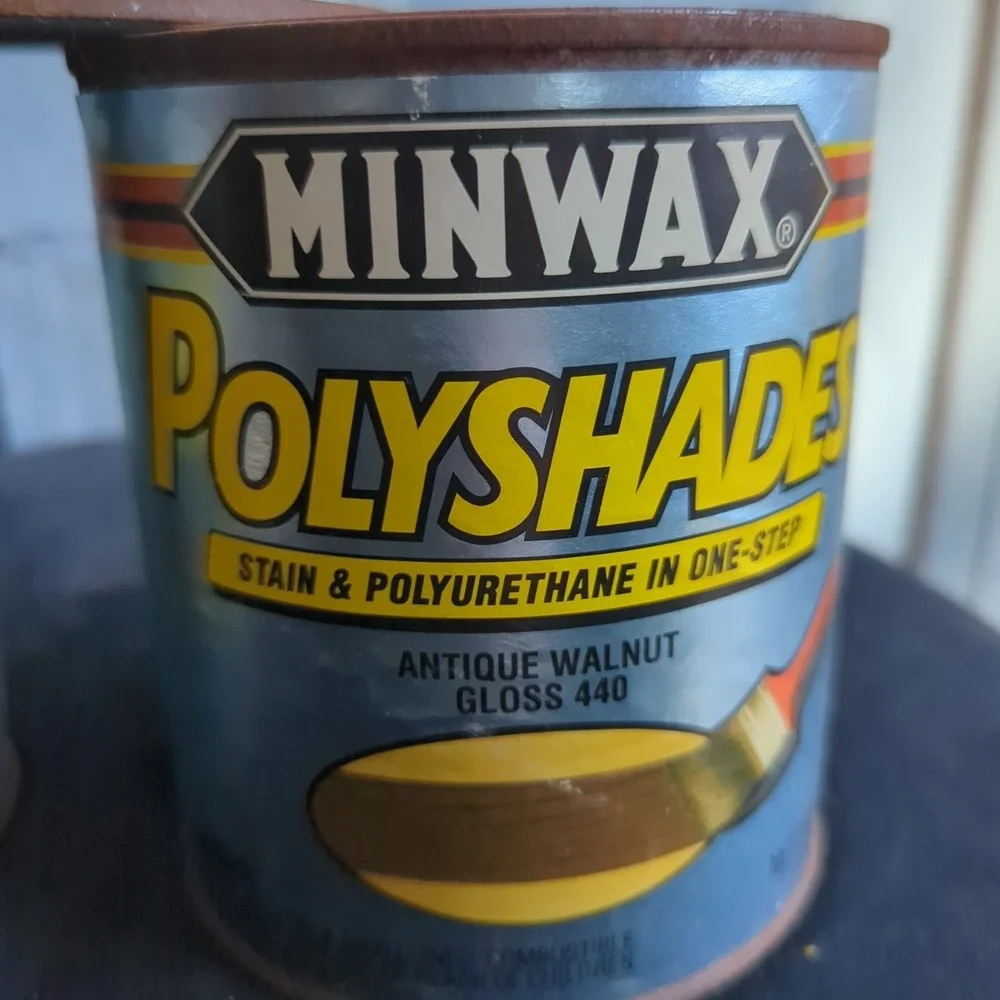 3 QUARTS OF ANTIQUE WALNUT SATIN MINWAX POLYSHADES WOOD STAIN +‎ POLYURETHANE